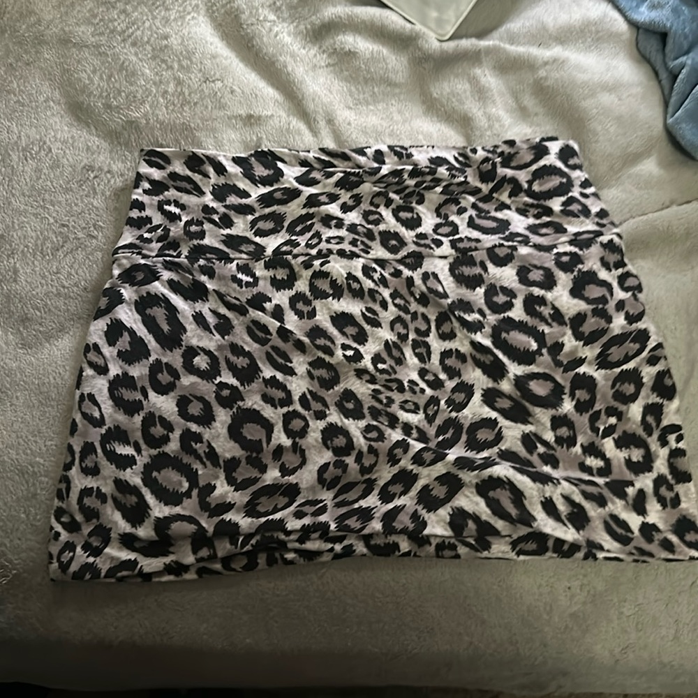 Cheetah print mini skirt